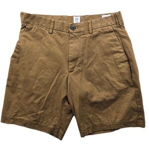 Gap Chino Shorts Mens 33 Brown Cotton Straight Fit Gap For Good